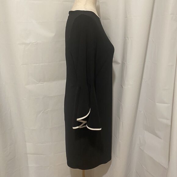 Annalee + Hope Black‎ Sheath Dress Size M Bell Sleeve Career Workwear NWT - Picture 6 of 11
